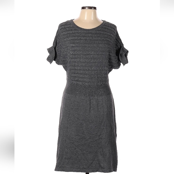 The Limited Gray Ribbed Sheath Dress Size Large - Picture 1 of 4